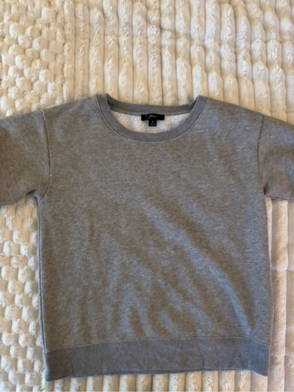 JCrew Sparkly Crewneck in Gray